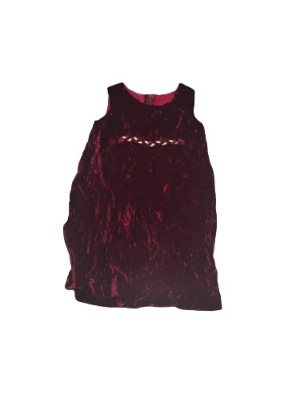 Vintage 1960s 1970s Renaissancecore Red Velvet Mini Dress - Picture 1 of 4